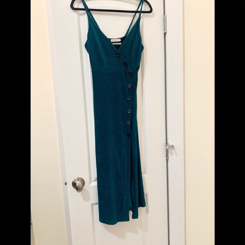 Urban Outfitters dark turquoise corduroy dress Sm